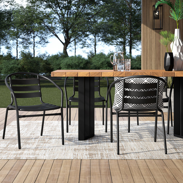 Metal stacking best sale patio chairs